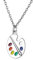 Fashion Palette Painting Brush Pendant for Women Girls