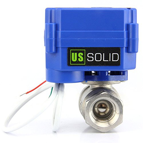 U.S. Solid 1/2 DN15 Motorkugelhahn 9-24V AC/DC 2 Wege Edelstahl Elektrische Zonenventil, 2 Drähte, Automatische Rückkehr NC