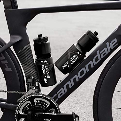 Net World Sports Water Bottles [750ml] - BPA Free Plastic (Black, Pack of 20)