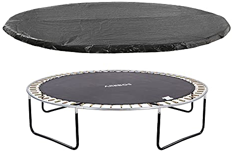 Arebos Bâche de Trampoline Ø 244/305/366/430 cm Noir indéchirable & résistant aux UV Bâche de Protection Contre Les intempéries Protection du Trampoline Couverture de Pluie