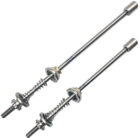 TITO 1 Paar leichteste Titan-Schnellspanner für Rennrad, MTB Räder Nabe Mountainbike, 130+100mm
