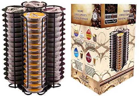 Ever Rich ® Coffee Pod Stand Compatible With Tassimo T-Disc Capsules - Stores 60 / Coffee Capsule Holder (60 BLACK)