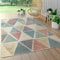 Paco Home Outdoor Teppich Wetterfest Wohnzimmer Balkon Küche Orientalisch Ornament Skandinavisch Geometrisches Muster 3D Effekt Modern, Grösse:200x290 cm, Farbe:Bunt