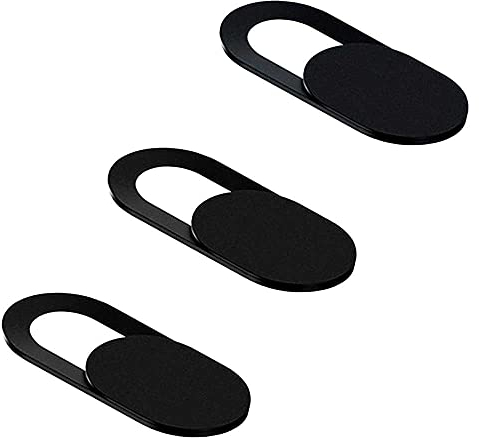 OcioDual 3 Cache Webcam Autocollant Coulissant Couverture Ultrafin Protection Anti Espion Noir pour Web Caméra Ordinateur
