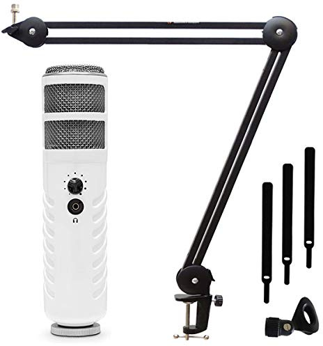 Rode Podcaster MKII USB Rundfunkmikrofon Sprechermikrofon + keepdrum MS138 Mikrofonarm Tisch-Stativ