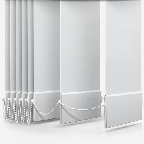 MADE TO MEASURE VERTICAL BLIND REPLACEMENT SLATS LOUVRES by Homesmart Blinds 89mm 3.5 HUGE CHOICE OF FABRICS (Optimum White, Made To Measure)