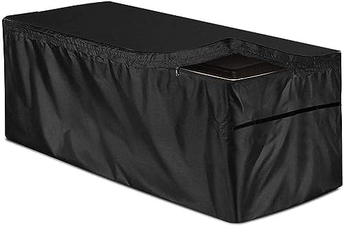 Garten Kissentruhe Allzwecktruhe Kissenbox Abdeckung Auflagenbox Schutzhülle Gartenbox Abdeckplane Gartentruhe Schutzplane Abdeckhaube 100 Wasserdicht UV- Sowie Witterungsbeständig, 158 x 76 x 71cm…