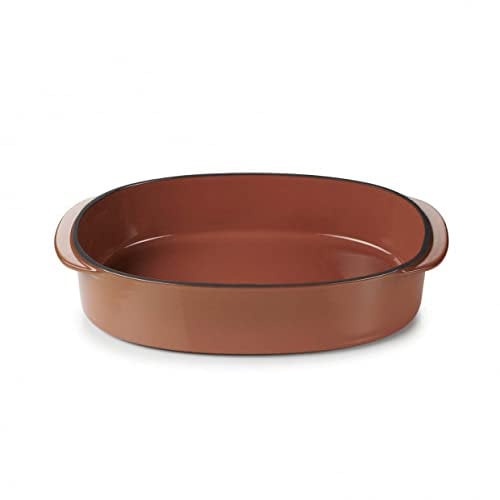 Revol Rechteckige Auflaufform Oblong 26 x 18,5 cm, Zeichen, 4 Farben – Zimt