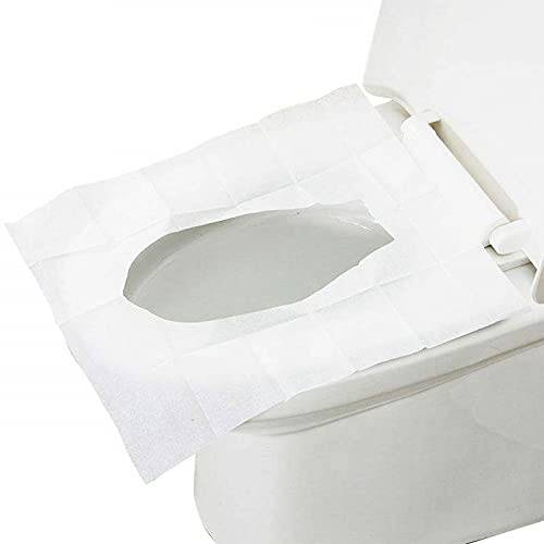 VIRSUS 120 Copriwater di Carta monouso Colore Bianco, Copri Tazza WC igienica, Antibatterico, Dimensione Universale per bagni pubblici, Viaggi, Bambini, Confezione Tascabile 12 CF x 10 Pezzi