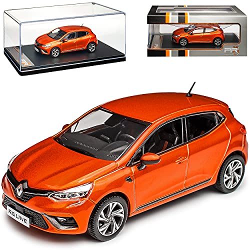 IXO Renautl Clio V R.S. Line Orange Metallic 5 Türer 5. Generation Ab 2019 1/43 Premium Collectibles Modell Auto mit individiuellem Wunschkennzeichen