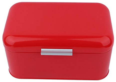 Bread Box - Space-Saving, Extra Large Capacity Bread Storage Bin for Kitchen Storage - Bread Bin for Loaves, Bagels, Chips(Red)