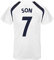 Tottenham Hotspur - Herren Trainingstrikot aus Polyester - Offizielles Merchandise - Geschenk für Fußballfans - Weiß - Son 7 - L