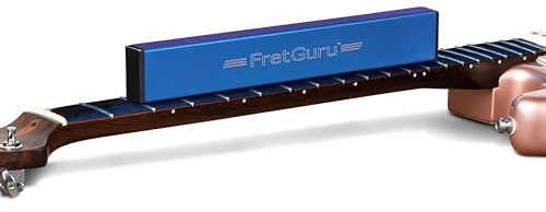 FretGuru Sanding Beam Fret Leveler – (10 ~250mm) Professional guitar luthier leveling file includes 100, 240, 320 Grit Peel and Stick Sandpaper and naphtha based adhesive remover wipes