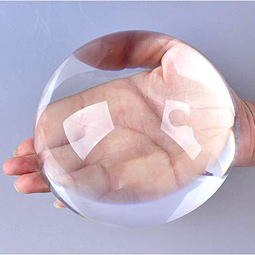 Cristal Hemisferio Vidrio Media bola Globo Esfera Domo Lupas Semi Decoración para el hogar Adornos Figuras Regalos Miniatura, Transparente, 100 mm