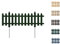 Floranica 1 STK Gartenzaun Vorgartenzaun Steckzaun Friesenzaun Zierzaun Lattenzaun 100 cm lang mit Metallpfosten Zaun für Vorgarten Gemüsebeete Höhe 20cm Grün