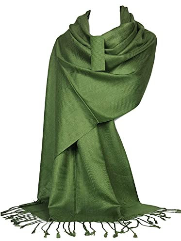 GFM® Schal im Pashmina-Stil, für alle Jahreszeiten, weich, B9, B9-ghjtn-olivgrün, 42
