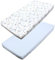 TupTam Baby Spannbettlaken Kinder Spannbetttuch für Babybett Kinderbett 2er Pack, Farbe: Heißluftballons Blau, Größe: 70 x 140 cm