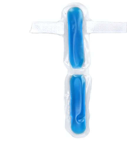 Compresa de gel frío y caliente, 8 cm, reutilizable, Coolpack para dedos de manos y pies, funda de gel con banda elástica para protección y agarre seguro