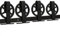Herrajes Puertas Correderas Doble 203cm Rieles Kit Puerta Corredera Negro para 2 Puerta Corredera Madera 50cm Ancho, Grande Rueda T-forma