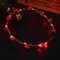 LED-Haarreif für Damen, Blumenmädchen, leuchtend, blinkende Krone, Haarkranz für Mädchen, Frauen, Hochzeit, Festival, Weihnachten, Neujahr, Party (rot)