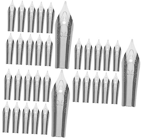 Ciieeo 90 Pcs Fountain Pen Spare Signature Pen Fountain Pen Supplies Writing Pen Nibs Metal Pen Nibs Glass Dip Pen Quill Pen Nibs Stationary Dip Pen Nibs Steel Ink Replace Student
