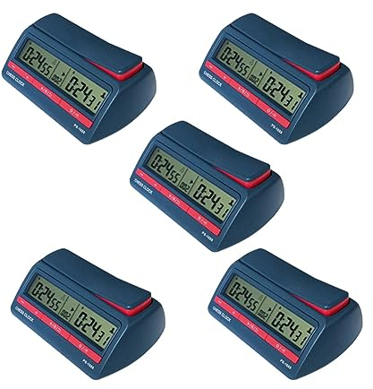 Daroplo Lot de 5 horloges numériques avancées avec minuteur d'échecs
