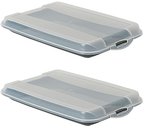 Novaliv 2er-Set Anthrazit Premium Aufschnittbox mit Transparentem Deckel, Frischhaltedosen für Wurst & Käse Maße 25x17x3 cm Kühlschrank Organizer Knäckebrotbox Wohnung must-have Küchen Gadgets