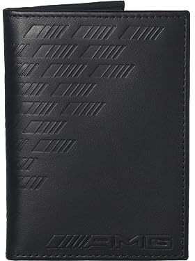 Mercedes-Benz Fahrzeugschein Mäppchen AMG Rindleder Schwarz mit RFID Schutz 12x8,5cm