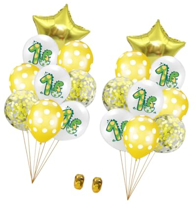 ifundom 20 Stück 12 Bausatz Für Partyballons Anzug Für Kinder Geburtstagsballon Für Jungen Kinder-kits Ballon Zum Ersten Kindergeburtstag Dinosaurier-eier Baby Dekorative Gegenstände