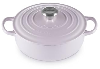 Le Creuset Signature Enameled Cast Iron Round Sauté Pan, 3.5 Quart, Shallot