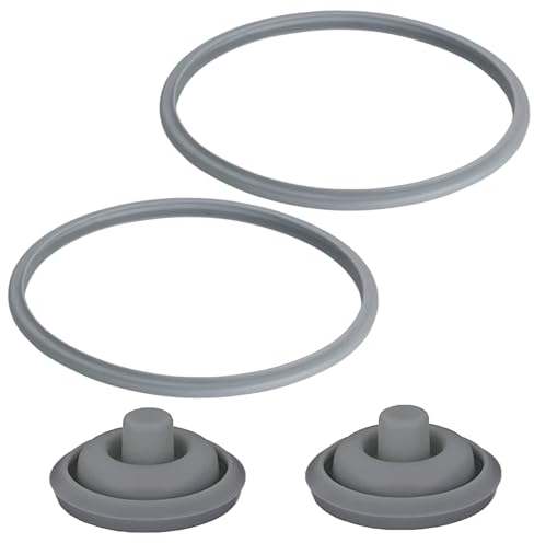 Pack 4 Repuestos para Olla a Presión WMF Perfect Plus y Perfect – Incluye 2x Gomas de Sellado (Ø22 cm) + 2x Juntas para Válvula, Tapa, Olla Express y Mango – Compatible con Modelos de 2,5L a 8,5L