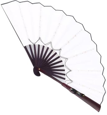 kesurpae LED Fan For Halloween Costume Parties And Nightclubs Festival Accessories Party Supplies Glow In Dark Luminous Rave, White