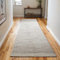 MY-RUG Teppich Wohnzimmer Läufer Flur 250 x 80cm Wollteppich Strickteppich Webteppich Natur weiß WoolHeaven Creme Boho Style