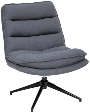 Atmosphera – Drehsessel Harper, Grau – B 75 x T 64 x H 87 cm, 360° drehbar, bequemer Sitz – Für Wohnzimmer, Büro, Schlafzimmer