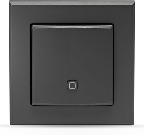 Homematic IP Smart Home Temperatur- und Luftfeuchtigkeitssensor – innen, anthrazit, steuert digital Heizkörper/Fußbodenheizung App, Alexa, Google Assistant, Temperaturmessung, Energie sparen, 160530A0