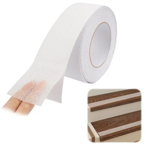 15m*5cm Nastro Antiscivolo, Strisce Adesive Antiscivolo per Scale, Trasparente Nastro di Sicurezza Antiscivolo, Nastro Autoadesivo Antiscivolo, Strisce Antiscivolo per Scale Esterne Interne, Gradino