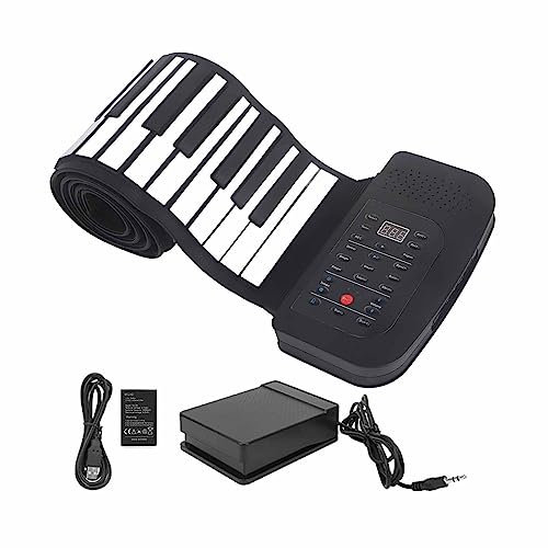 Teclado de Piano, Teclado de 88 Teclas, Piano Enrollable de Silicona, 88 Teclas, Teclados de Piano Enrollables, Piano Enrollable Manual, Educativo para Principiantes