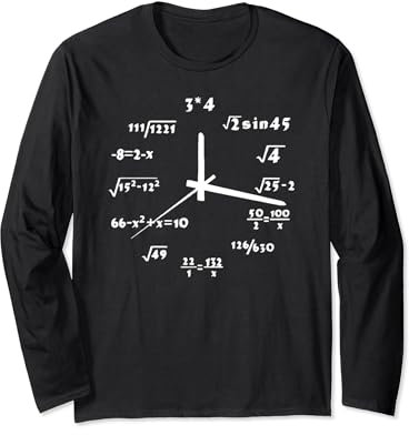 Match Science Analoge Genius-Uhr – Brainy Nerd Zeitmesser Langarmshirt