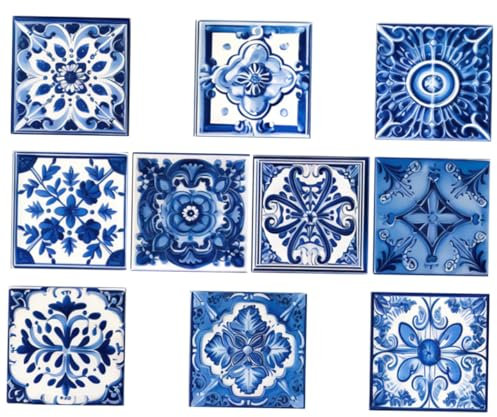 WHAMVOX 10stücke Selbstklebende Fliesensticker Im Marokkanischen Stil Fliesenaufkleber Für Küche Und Badezimmer Selbstklebende Wandfliesen Für Inneneinrichtung