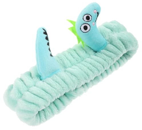 Dinosaurier Stirnband für Frauen, Süßes Cartoon Haarband, Grün | Coralfleece, Leicht zu Tragen und Dekorativ, für Make Up Sowie Gesichtsreinigung bei Festen