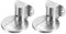 PATIKIL Invisible Magnet Door Stop, 2 Pack No Drilling Adjustable Floor Mount Door Stop Holder with Self Adhesive & Screw Mount for Home Office Bedroom Keep Door Open, Silver