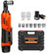 EFAN Clé à Cliquet Électrique Sans Fil 3/8 pouces, Outils Électriques à 90 Degrés de Bricolage à Cliquet 12V, 40N.m 2300RPM avec 2 x 1.5Ah Batteries et Chargeur, 7 Douilles - Orange