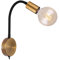 GLOBO Vintage Wand Leuchte gold schwarz Eddison Lampe beweglich Strahler