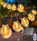 Solar String Lights Outdoor Garden, 15M/50FT USB&Solar Festoon Lights with 15Hrs Lasting, 2200mAh Battery, Remote&20LED Shatterproof Bulbs, IP65 Waterproof Solar Garden Light for Party Wedding Patio