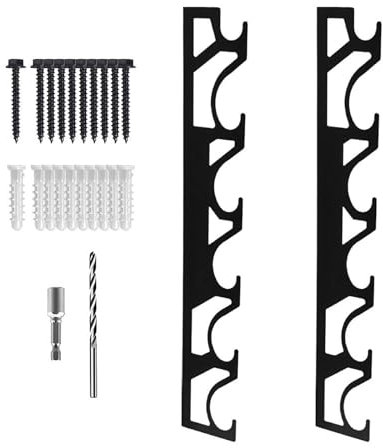 Sharplace Porta della Canna da Pesca a Parete Montato a Muro di Titoli a Palo 6 Canne Portatili Robusti per da Pesca per Negozio di Case