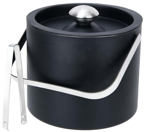 3L Aislamiento TéRmico Moderno Cubitera, Cubo Para Hielo De Acero Inoxidable De Doble Capa, Contenedores De Hielo Con Filtros Y Clips, Congeladores Para Cerveza, Vino Espumoso Y Vino