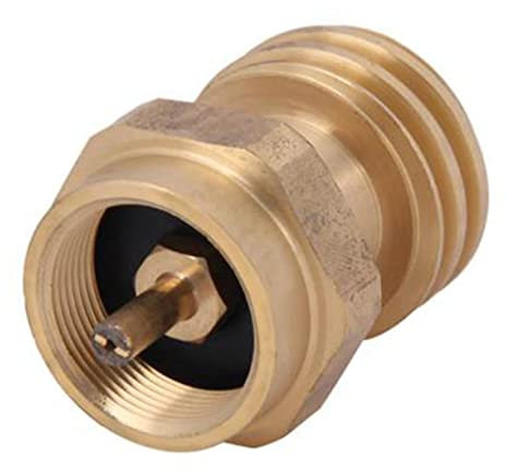 TOGEVAL Outdoor Gas Tank Adapter mit Sicherheitsventil Tanknachfülladapter für Lpg Kompatibel mit US Standardgewinden für Sicheres Camping und Grillen