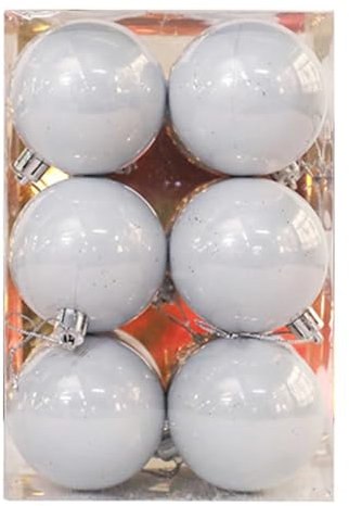 12 Stück 5 cm große Weihnachtsdekorationen, glänzende Perlmutt-Farben, Weihnachtskugeln, Ornamente, Kunstkunststoff-Kugeln für Weihnachtsbaum, Urlaub, Hochzeit, Party, Dekorationen