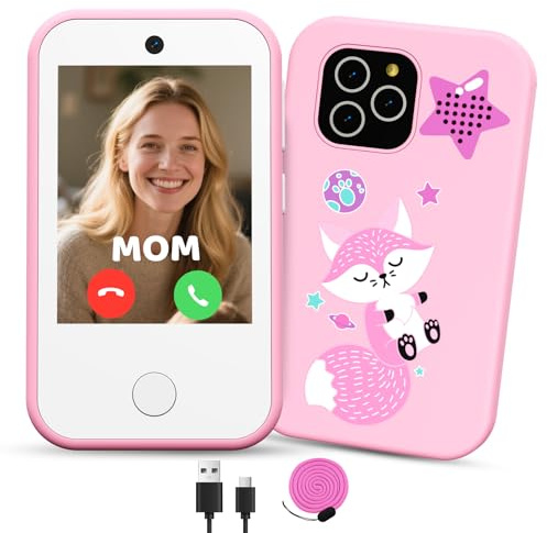 CHAKEYAKE Kids Phone, 4G Unlocked Kids Smart Phone with Dual Cameras, 2.8 HD Touchscreen, MP3 Player, Torch, Mini Phones with Learning Games, Gift for Boys And Girls Aged 3-12
