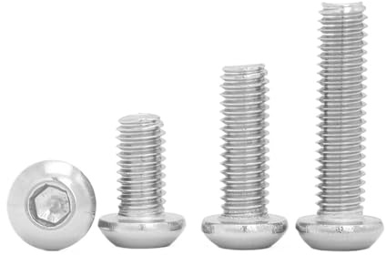 10 pz UNC 1/4-20 Filettatura Grossa Standard In Acciaio Inox 304 A2 Esagonale A Esagono Incassato Bottone A Brugola Testa Rotonda bullone Vite(1/2)